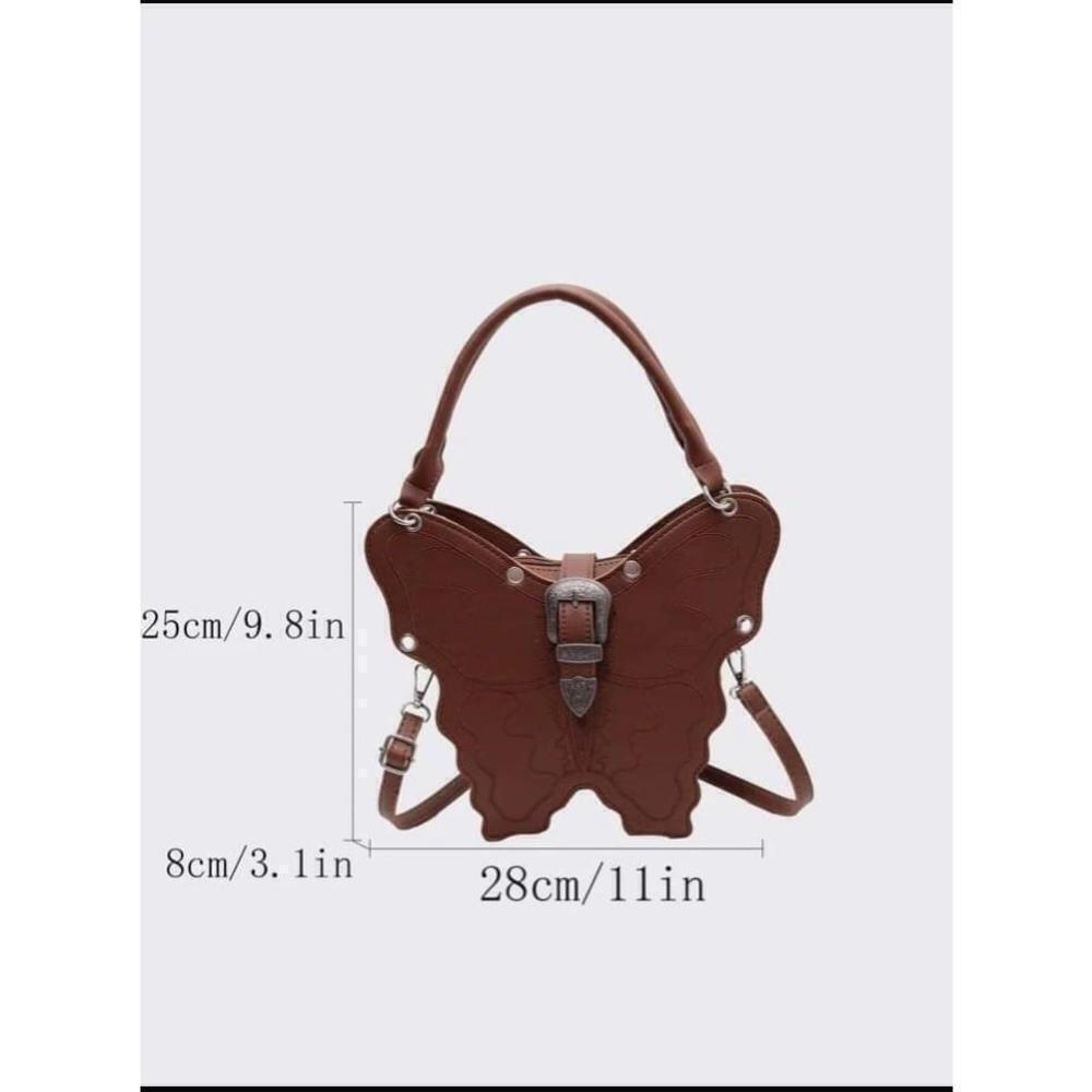Butterfly Shaped Handbag In Brown - Picture 10 of 10